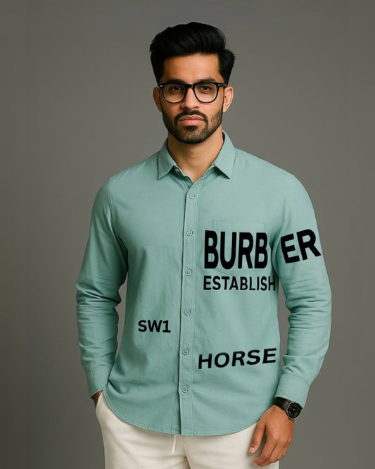 MEN'S ESTABLISH LONDON  FULL SLEEVE GREEN SHIRT (*)