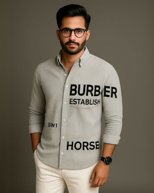 MEN'S ESTABLISH LONDON FULL SLEEVE STRIPE SHIRT(*)