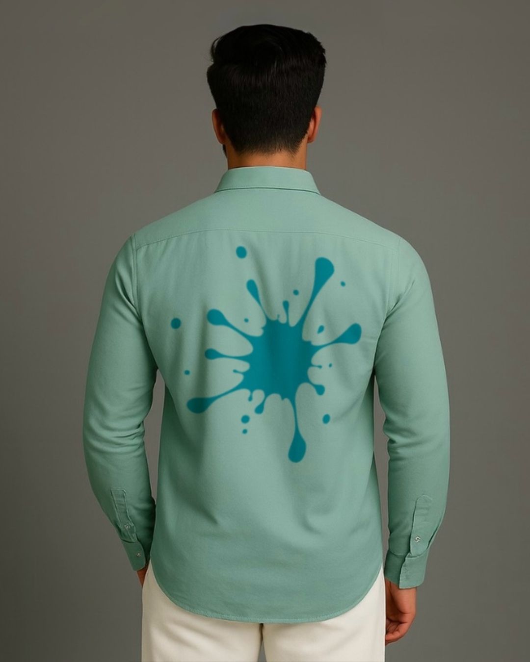 MEN’S EVIL EYE FULL SLEEVE GREEN SHIRT