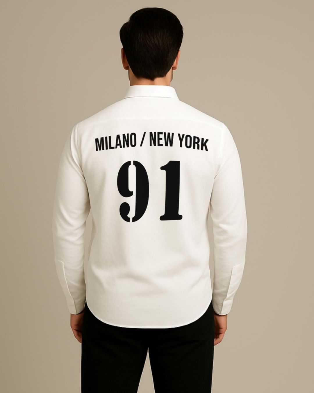 MEN'S EXCHANGE 1991 FULL SLEEVE  WHITE SHIRT