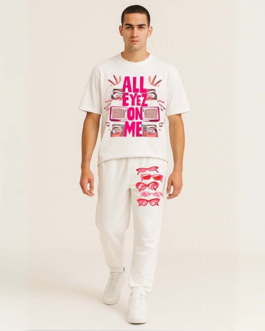 MEN'S EYES ON ME CORDS (WHITE AND WHITE)