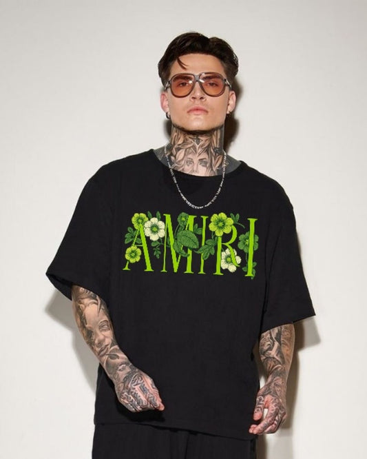 MEN'S FLORA AMIRI OVERSIZED TSHIRT (BLACK)