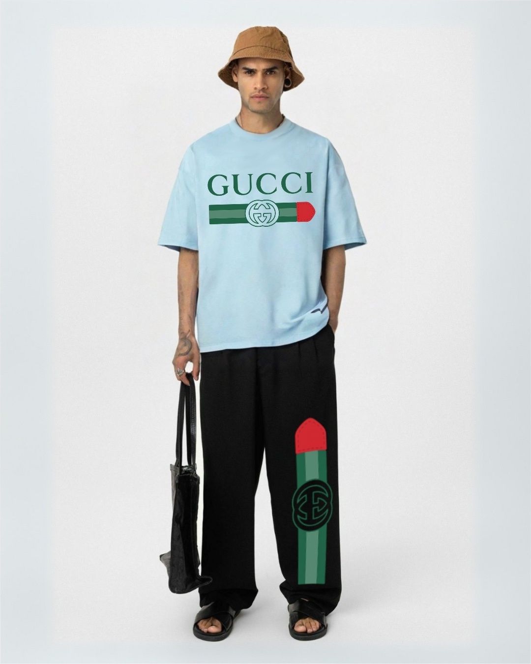 MEN'S GG GUCCI CORDS (BLUE AND BLACK)