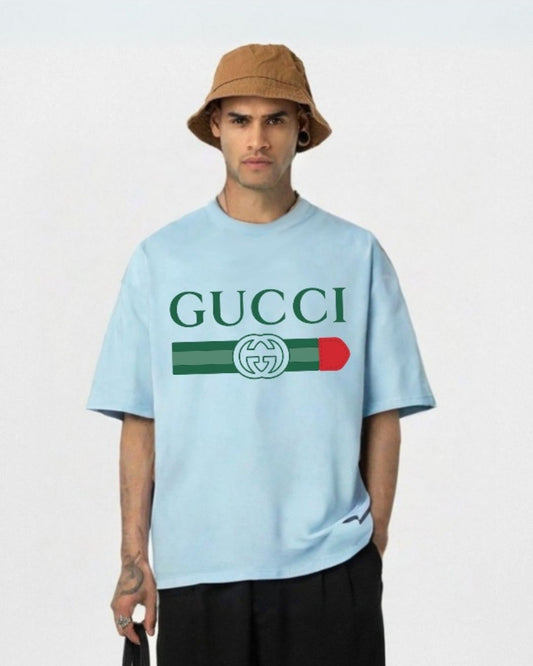 MEN'S GG GUCCI OVERSIZED TSHIRT (BLUE)