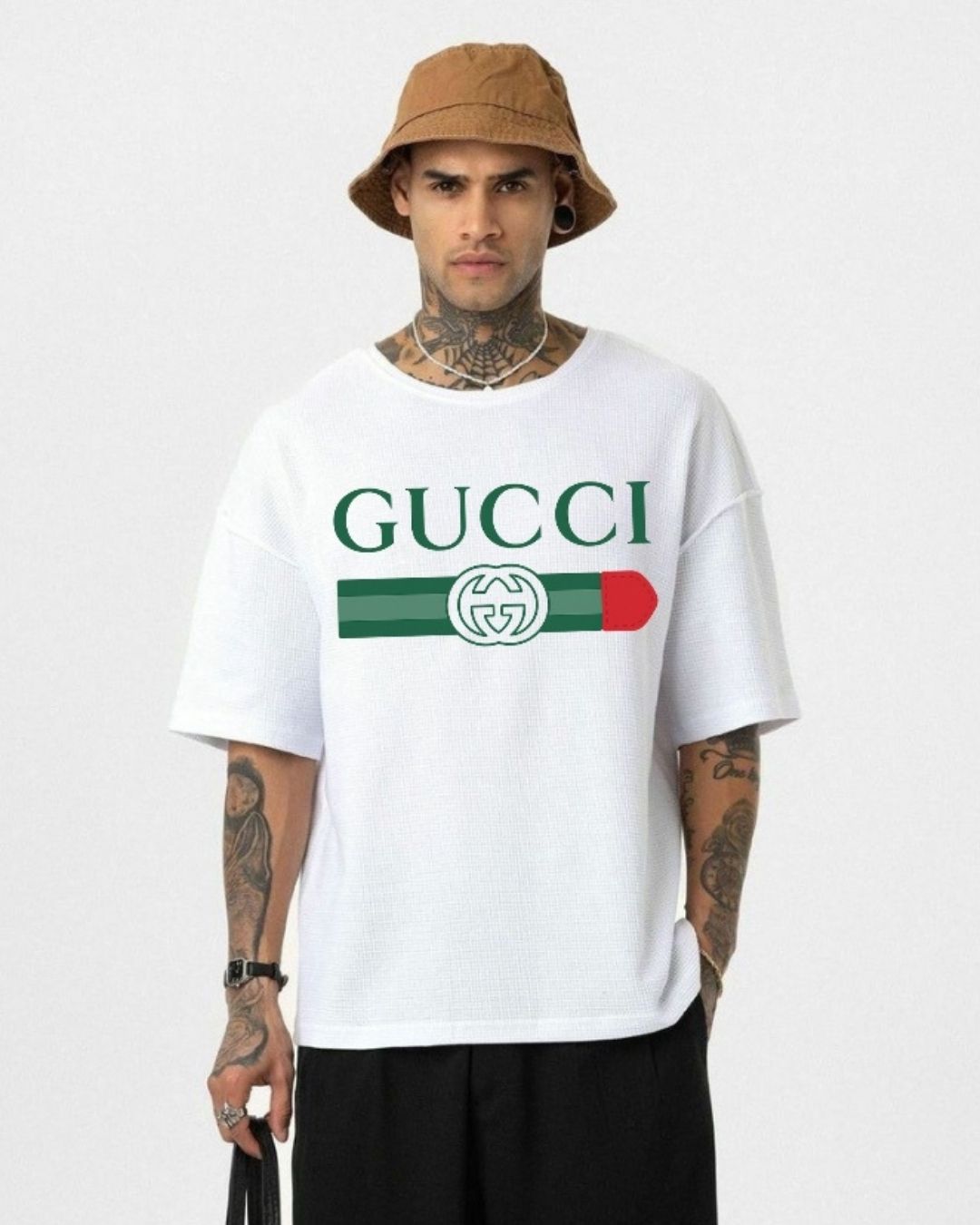 MEN'S GG GUCCI OVERSIZED TSHIRT (WHITE)