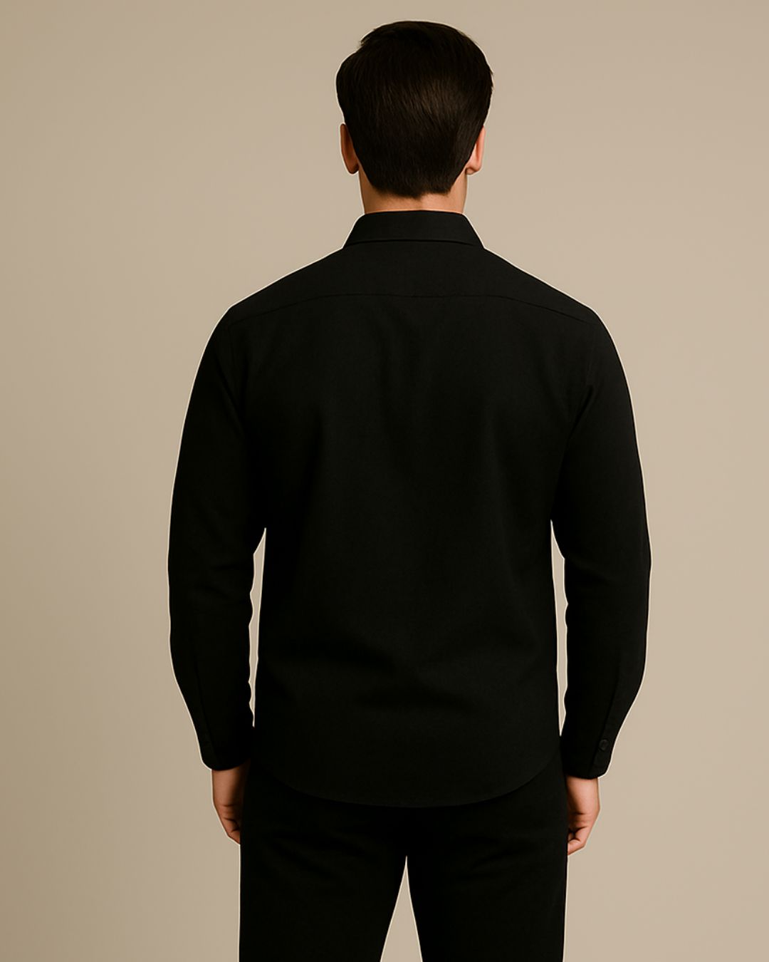 MEN'S GOLD VERSAACE  FULL SLEEVE BLACK SHIRT