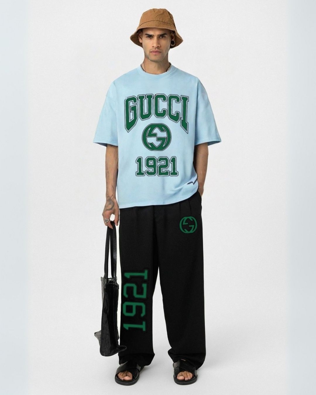 MEN'S GUCCI 1921 CORDS (BLUE AND BLACK)