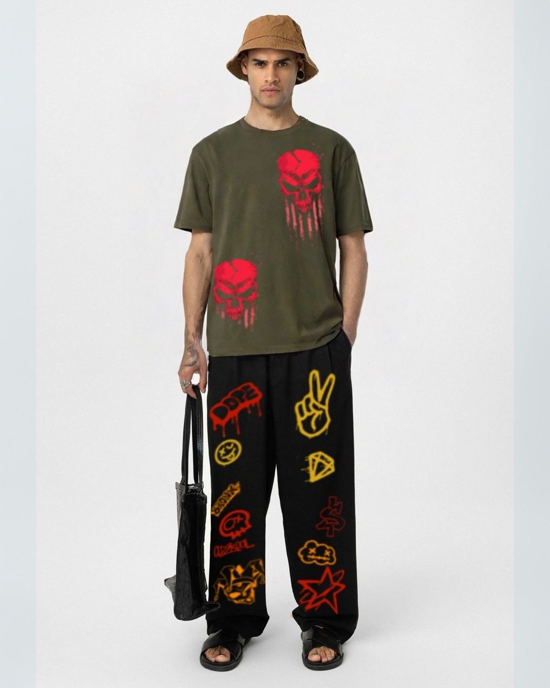 MEN'S HELLMARK CORDS (OLIVE AND BLACK)