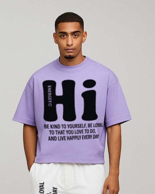MEN'S HI ENERGETIC OVERSIZED TSHIRT (PURPLE)