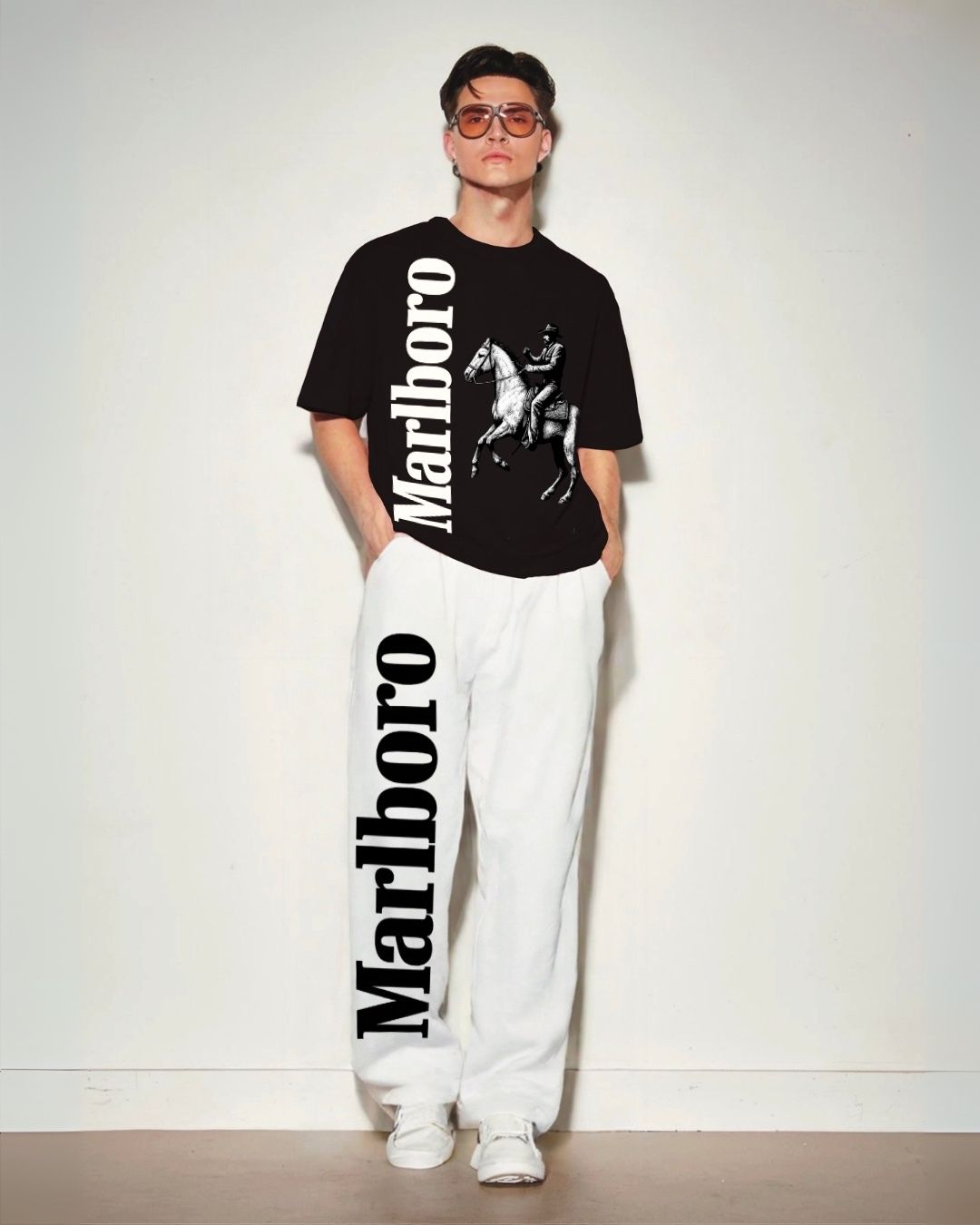 MEN'S HORSE MB CORDS (BLACK AND WHITE)