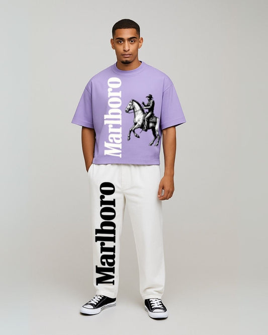 MEN'S HORSE MB CORDS (PURPLE AND WHITE)