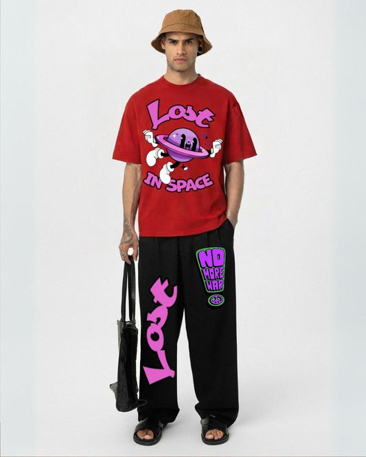 MEN'S IN SPACE CORDS (RED AND BLACK)