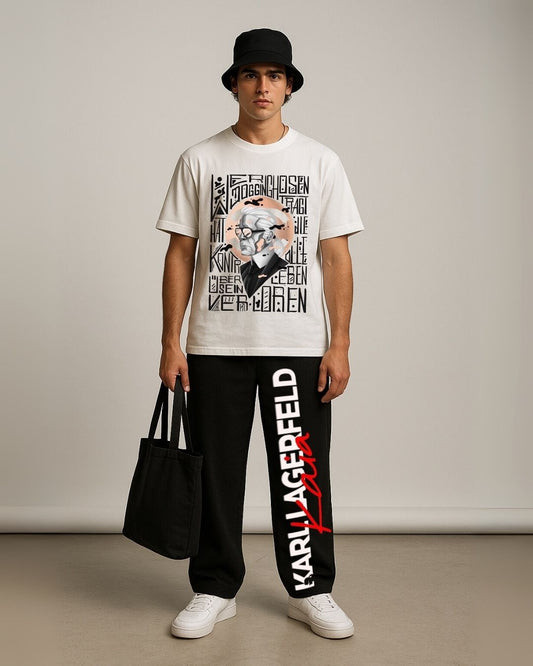 MEN'S KARL MEN  CORDS (WHITE & BLACK)