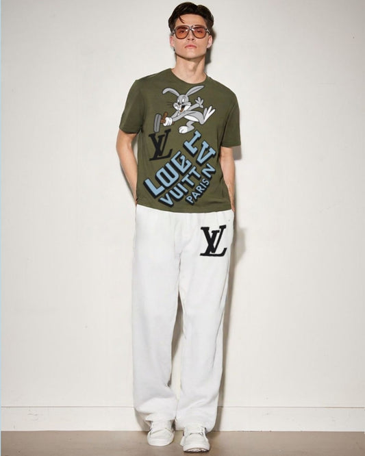 MEN'S LV BUNNY CORDS (OLIVE AND WHITE)