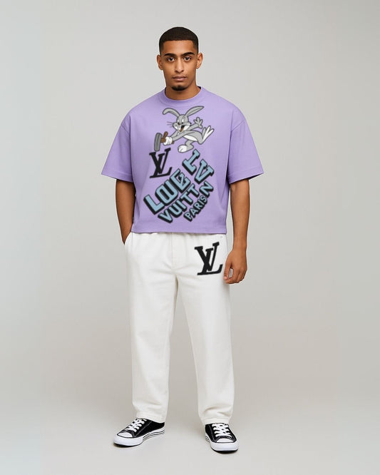 MEN'S LV BUNNY CORDS (PURPLE AND WHITE)