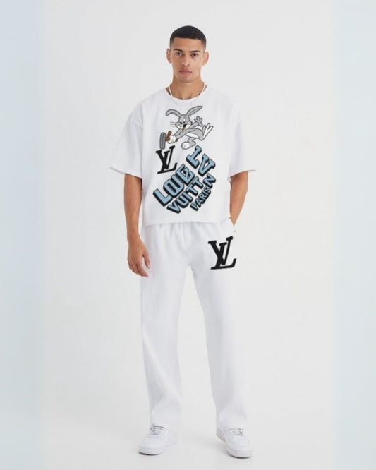 MEN'S  LV BUNNY CORDS (WHITE AND WHITE)