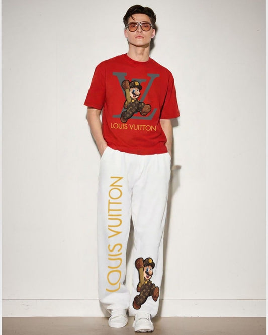 MEN'S  LV MARIO CORDS (RED AND WHITE)