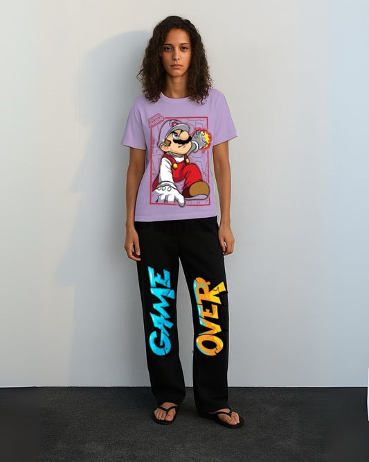 WOMEN'S MARIO'S GAME CORDS (PURPLE AND BLACK)