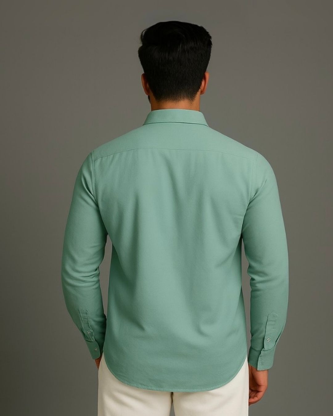 MEN'S MASKED POWER  FULL SLEEVE  GREEN SHIRT