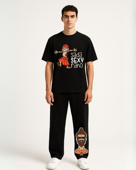 MEN'S QUIRKY KARMA  CORDS (BLACK & BLACK)