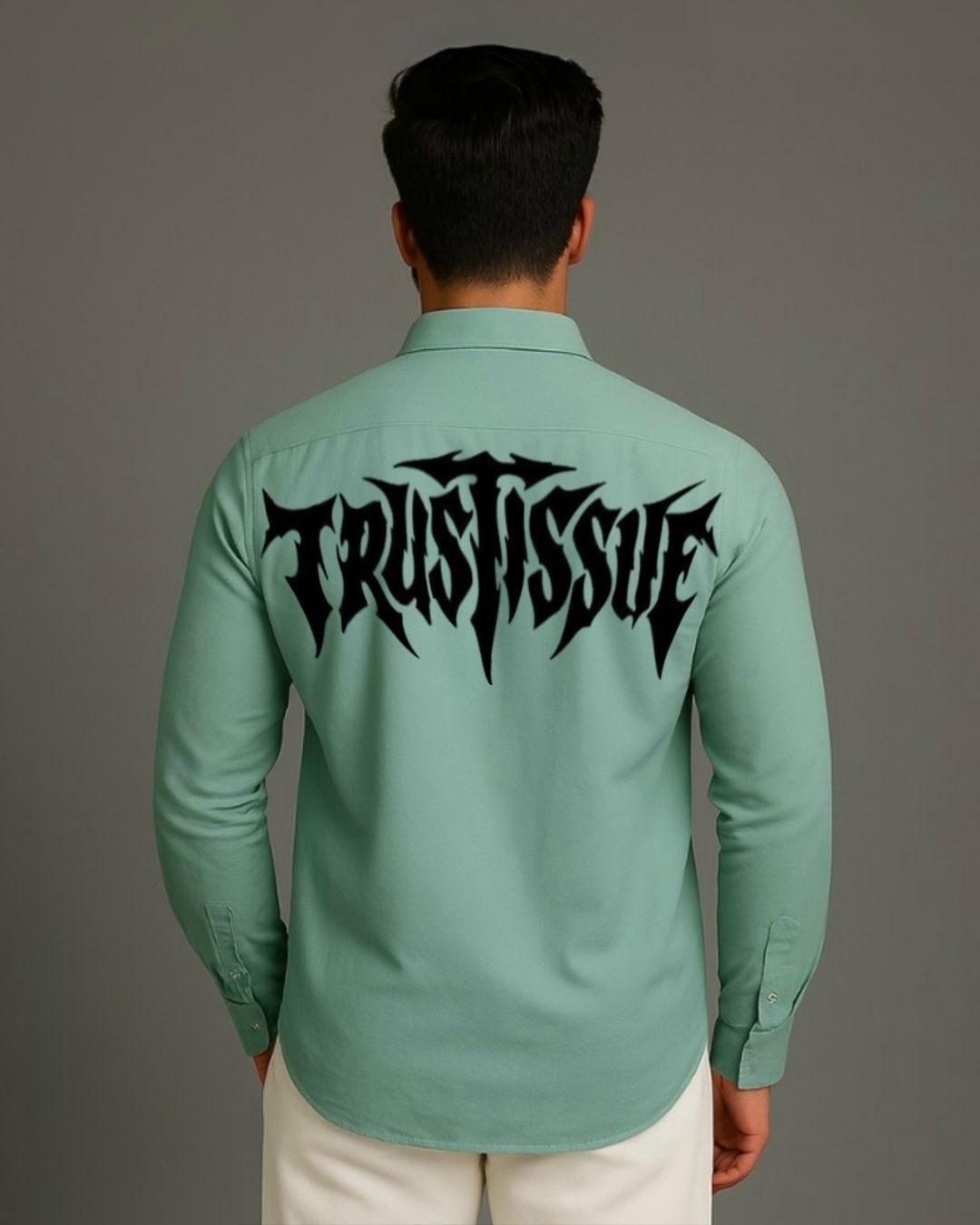 MEN'S RULE BREAKER FULL SLEEVE  GREEN SHIRT