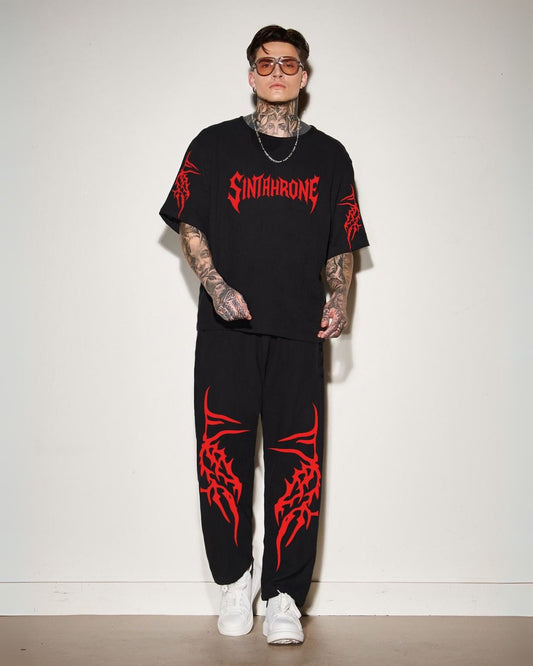 MEN'S SIN THRONE CORDSET BLACK AND BLACK