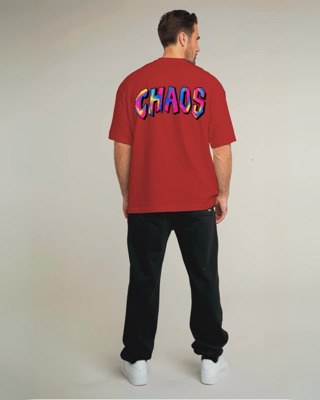 MEN’S STREET CARTOON CORDSET (RED AND BLACK)