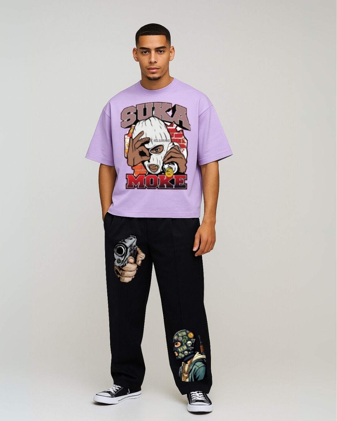MEN'S SUKA CORDS (PURPLE AND BLACK)