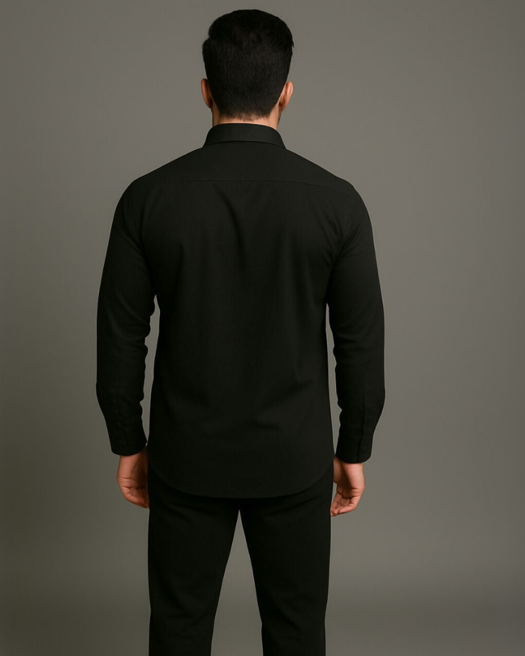 MEN'S TOMMY 1985 FULL SLEEVE BLACK SHIRT