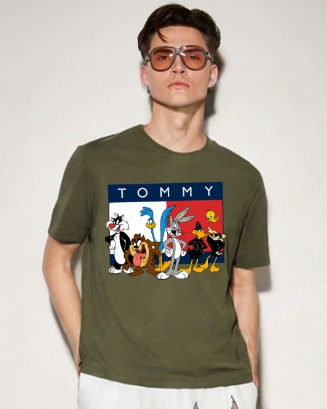 MEN'S TOMMY GANG OVERSIZED TSHIRT (OLIVE)