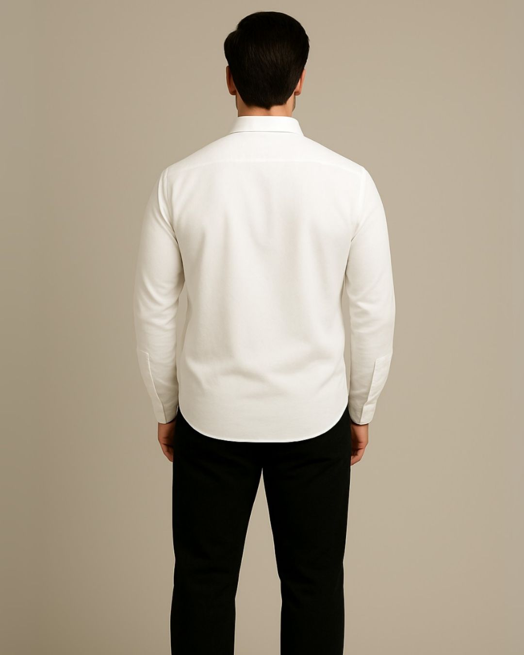 MEN'S X/A   FULL SLEEVE WHITE SHIRT