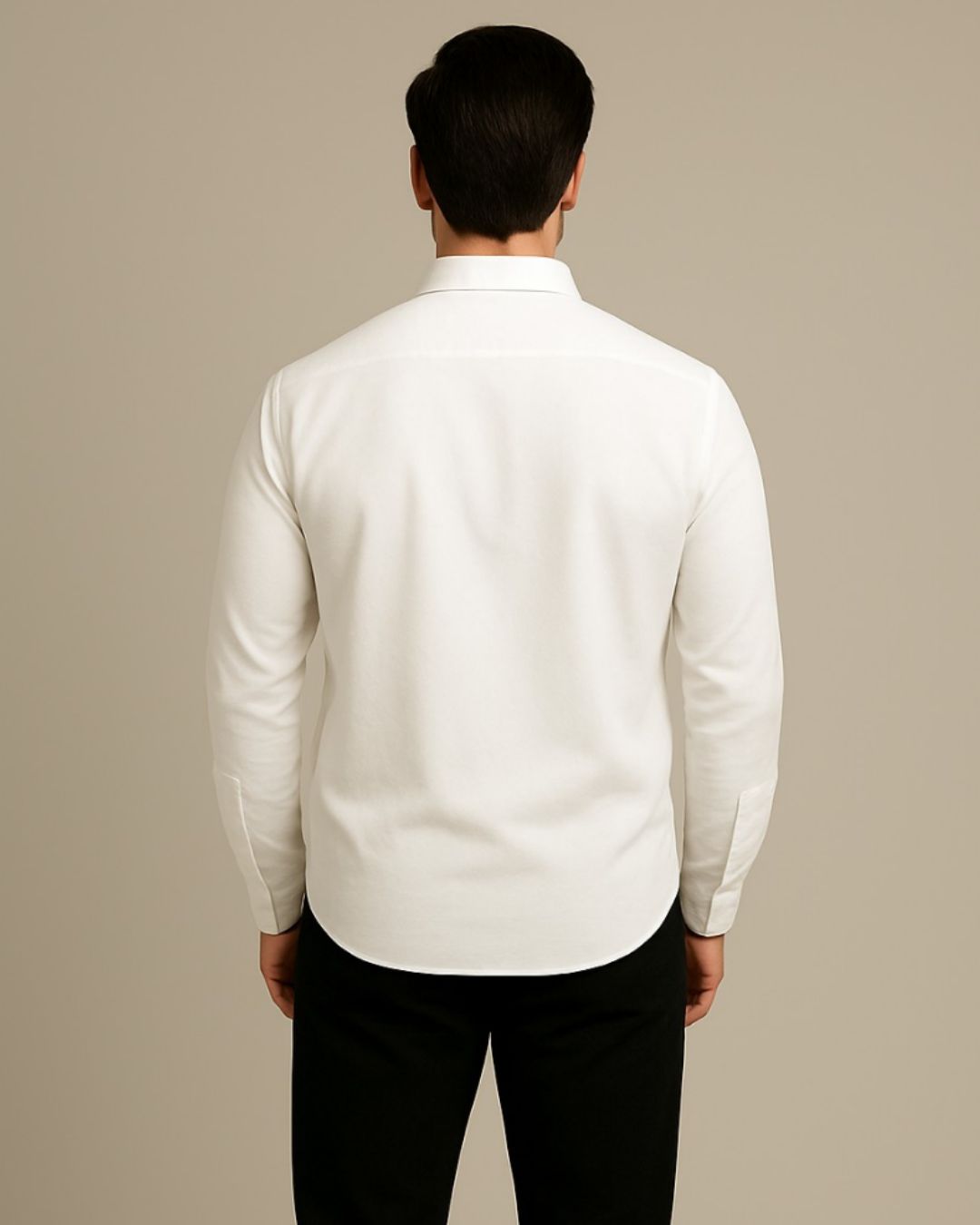 MEN'S YOU ME FULL SLEEVE  WHITE  SHIRT