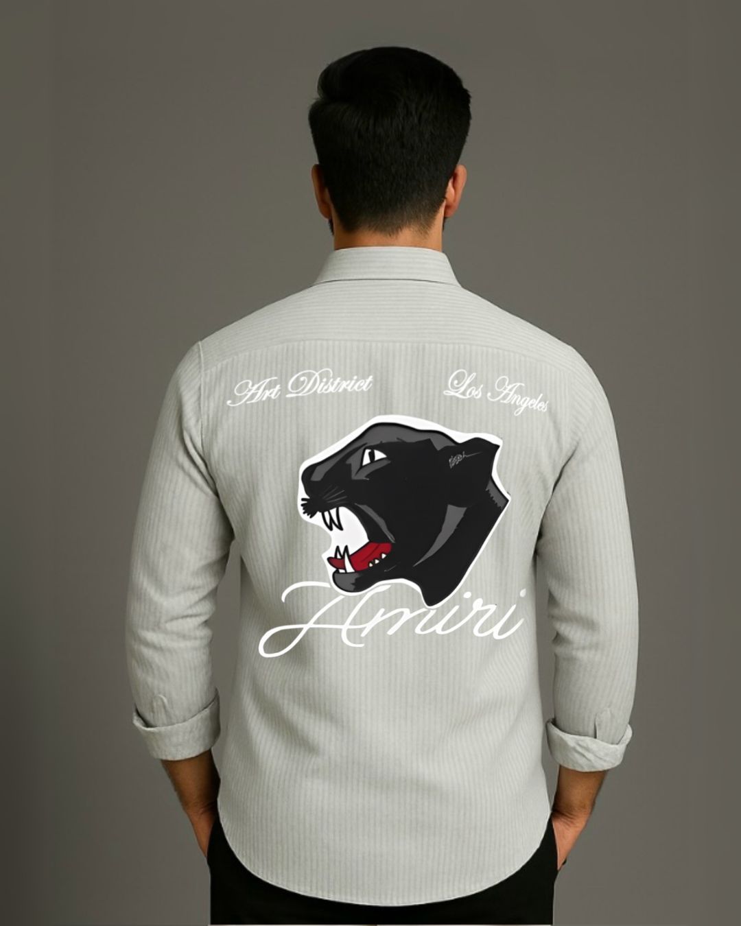 MEN'S AMIRI ROAR FULL SLEEVE STRIPE SHIRT(*)