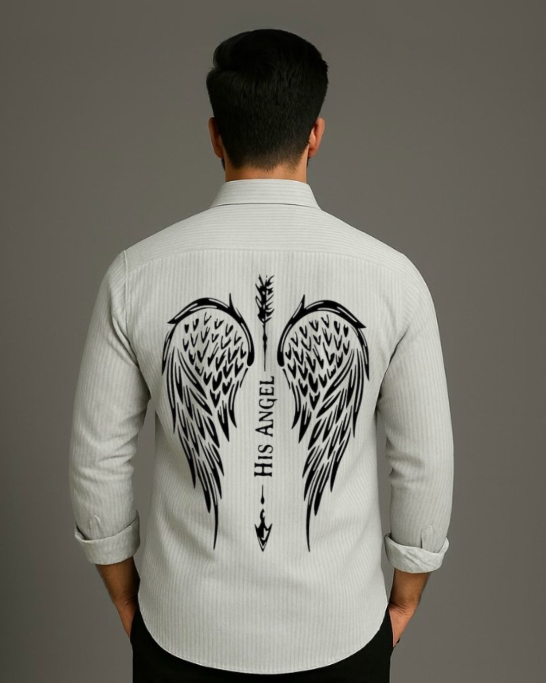 MEN'S ANGEL EYE  FULL SLEEVE  STRIPE SHIRT