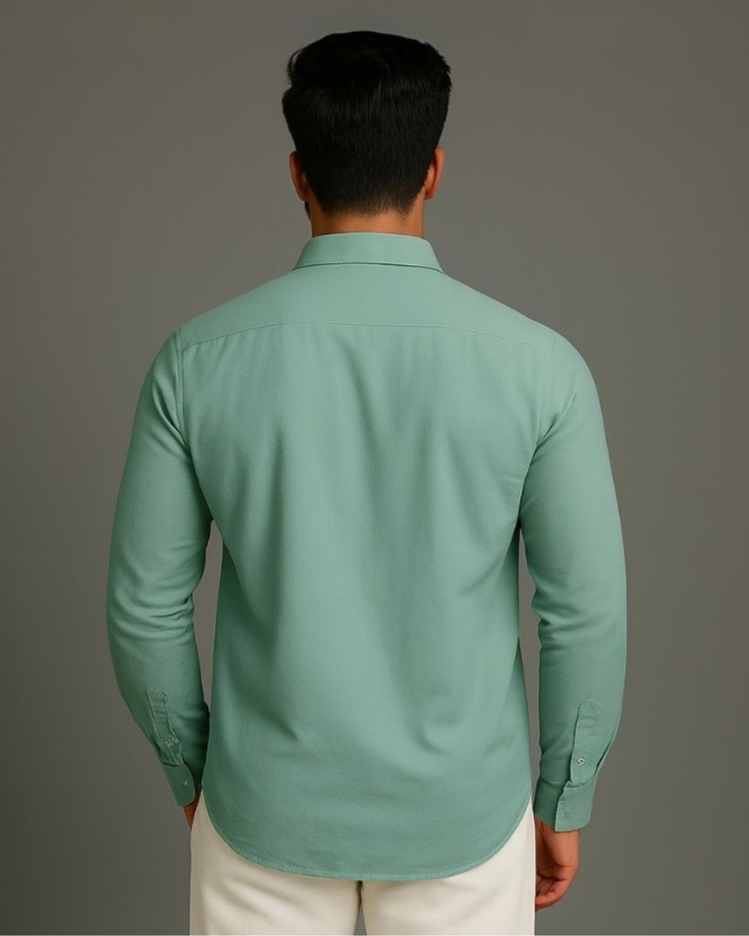 MEN'S ARE YOU OK FULL SLEEVE  GREEN SHIRT