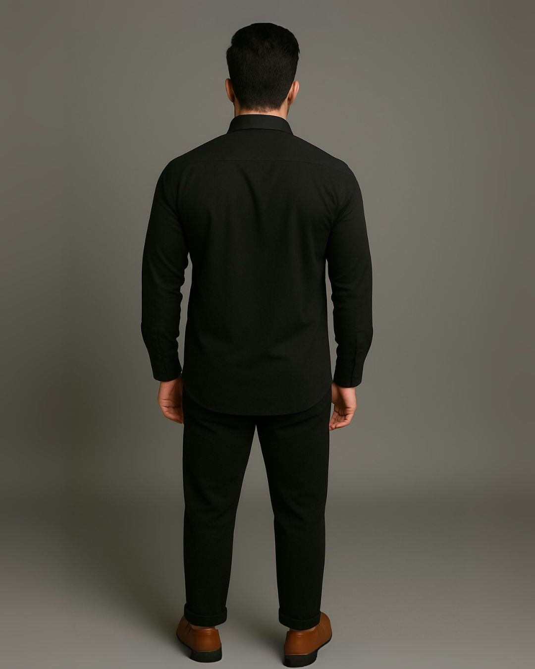 MEN'S AWESOME VINTAGE FULL SLEEVE BLACK SHIRT