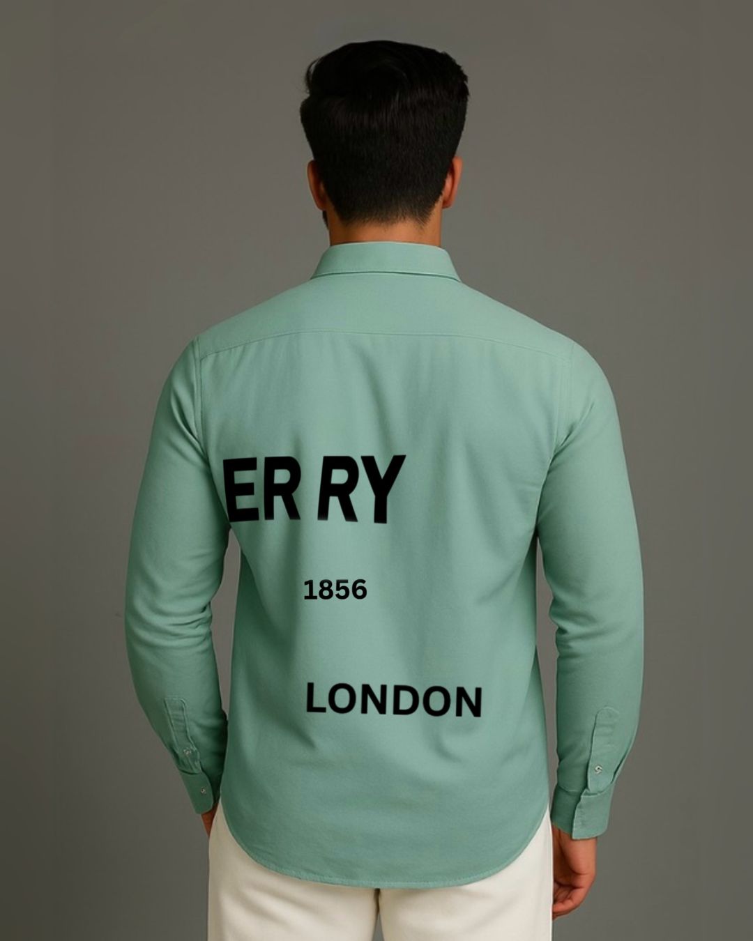 MEN'S ESTABLISH LONDON  FULL SLEEVE GREEN SHIRT (*)