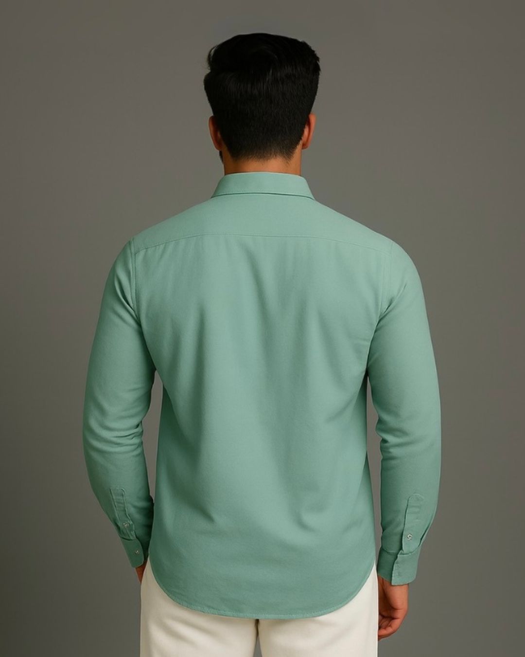 MEN'S MARLBORO  FULL SLEEVE  GREEN SHIRT