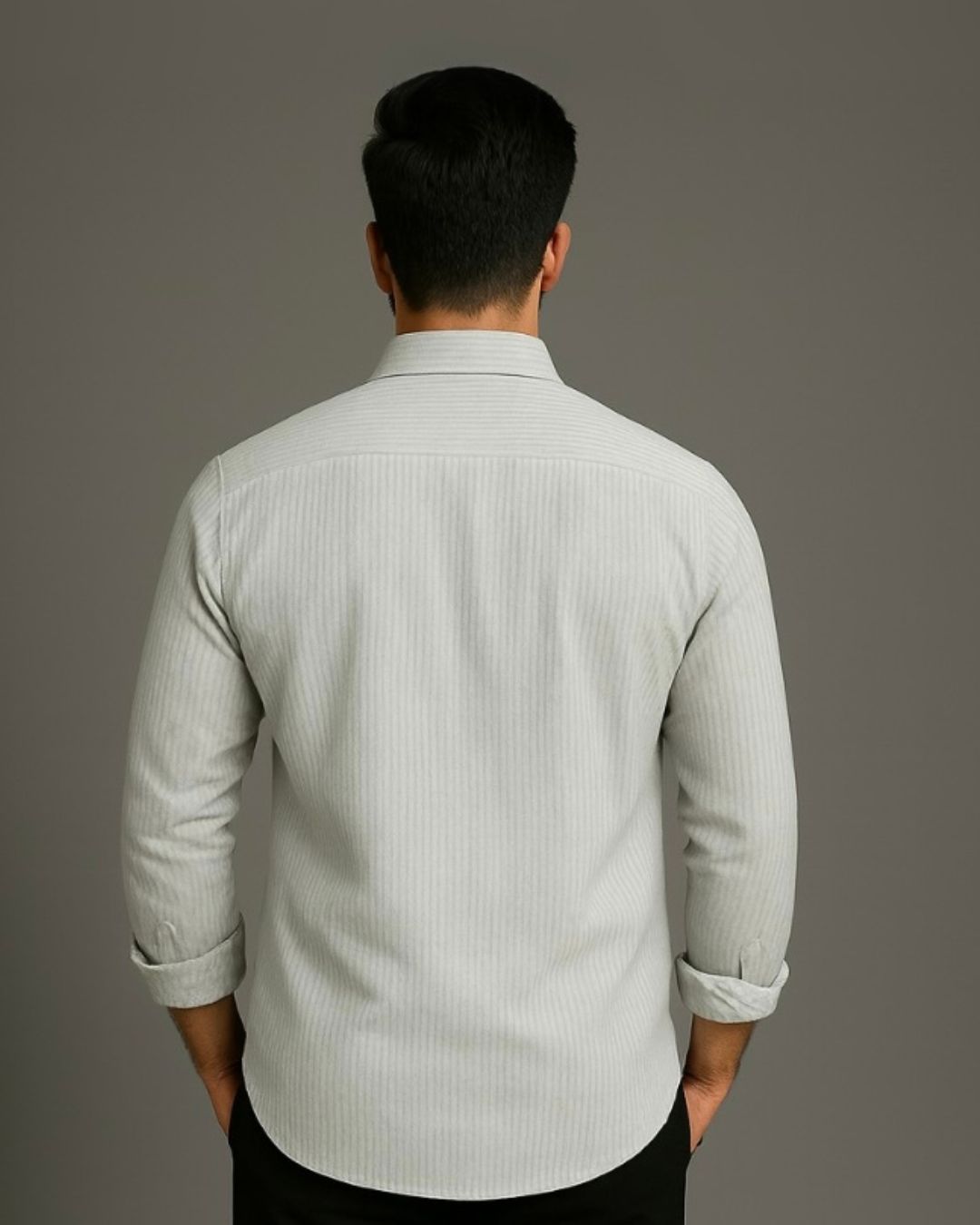 MEN'S RED DOT SNAKE FULL SLEEVE STRIPE SHIRT (*)