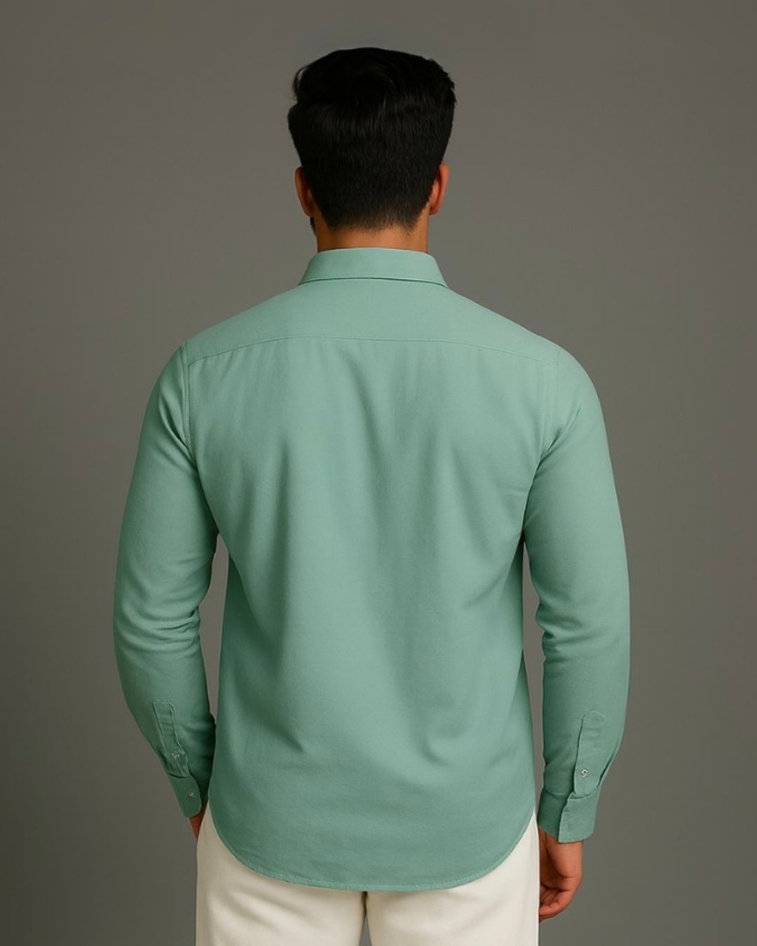 MEN'S SNOW LEO FULL SLEEVE  GREEN SHIRT