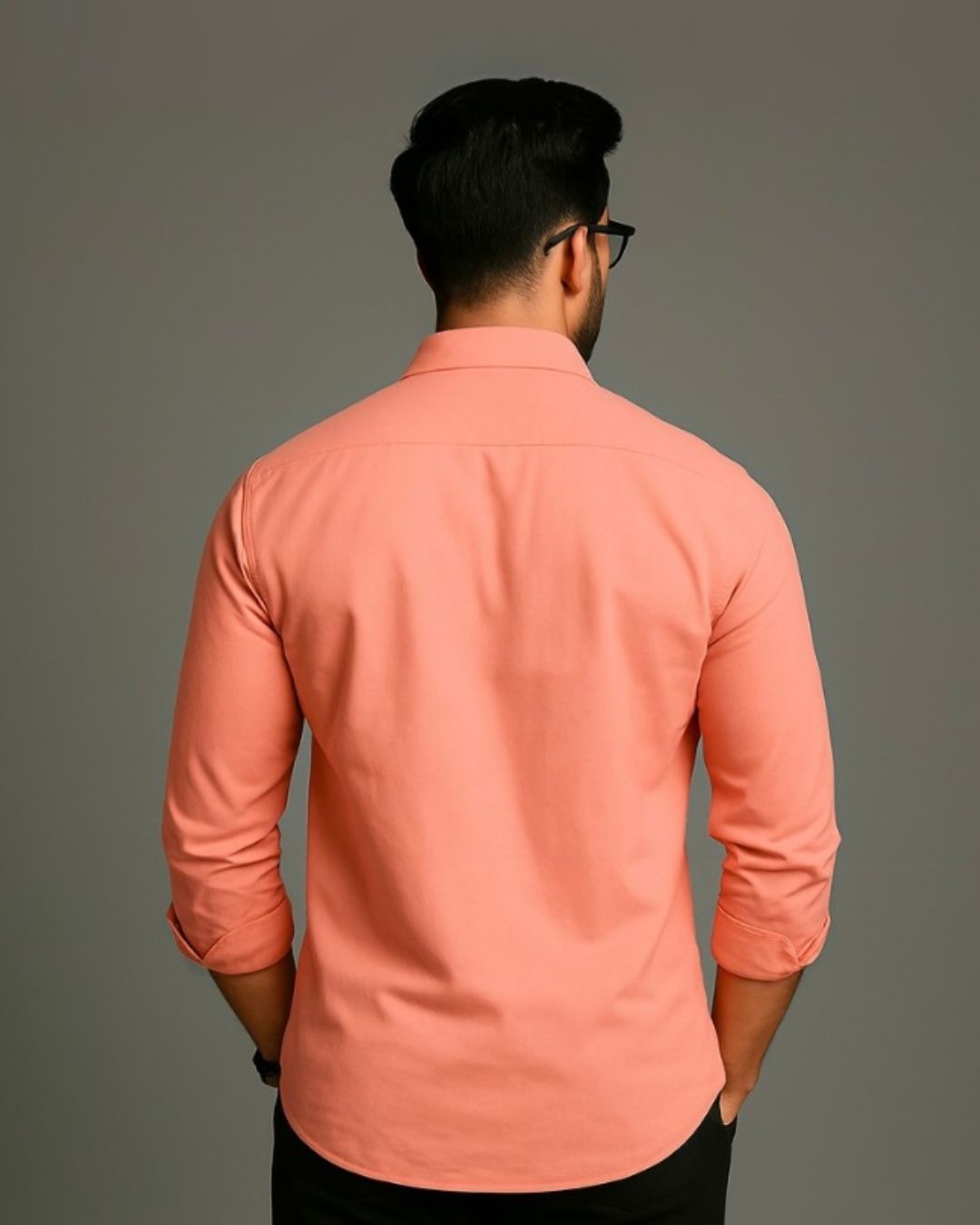 MEN'S THE HUNTER FULL SLEEVE  PEACH SHIRT