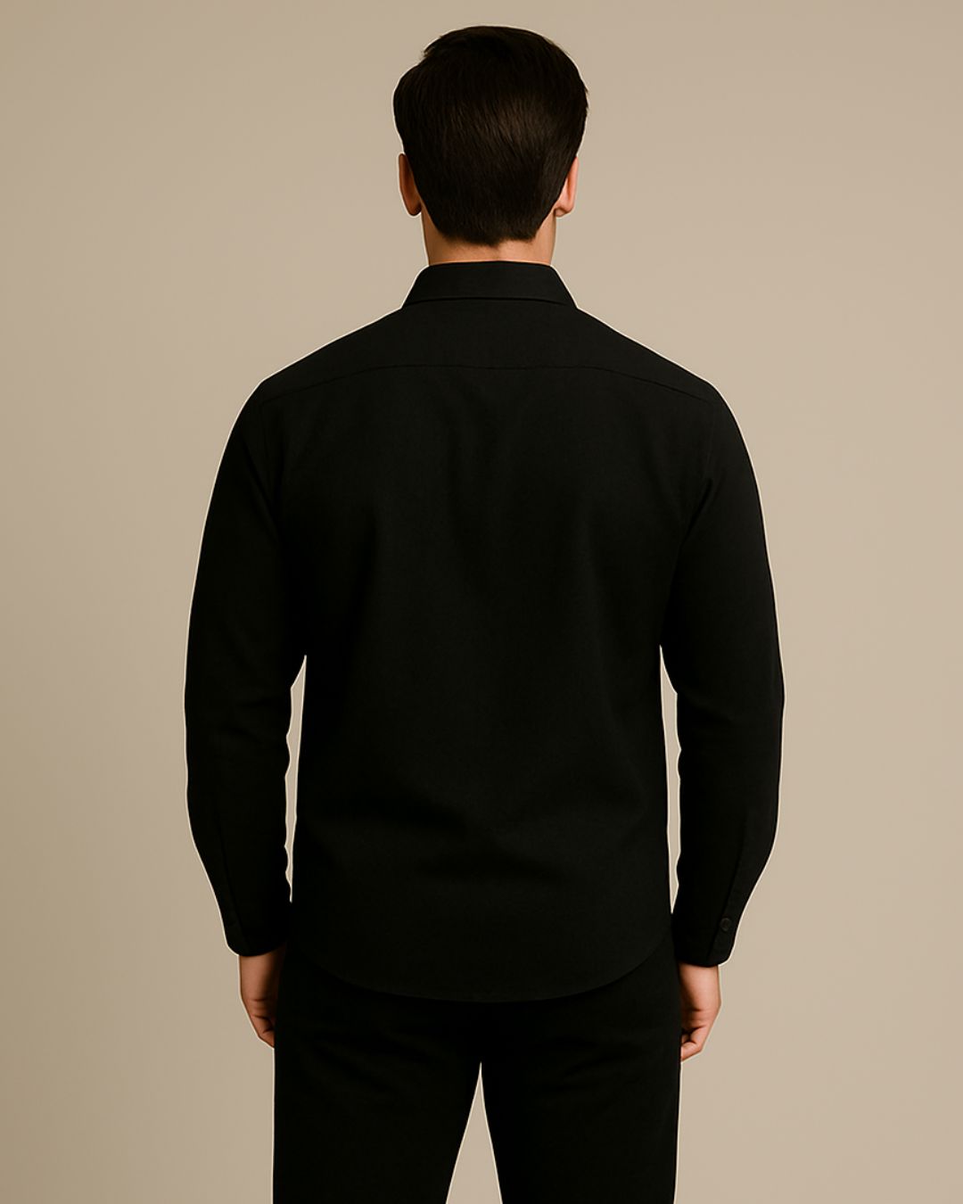 MEN'S TOMMY HILLS  FULL SLEEVE BLACK SHIRT