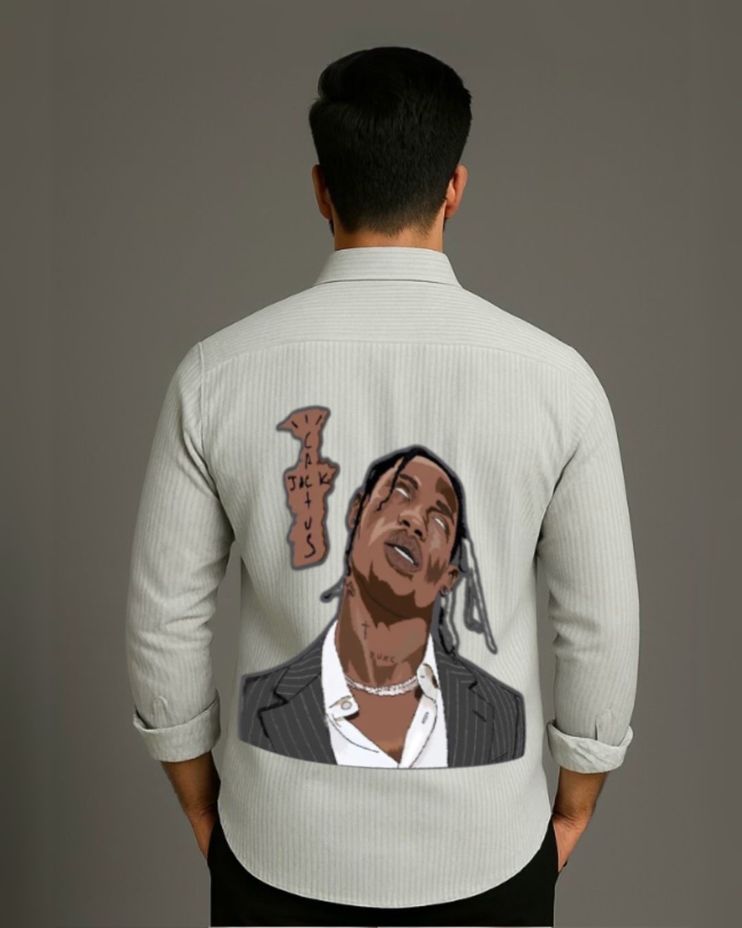 MEN'S  TRAVIS TRIPPY FULL SLEEVE STRIPE SHIRT (*)