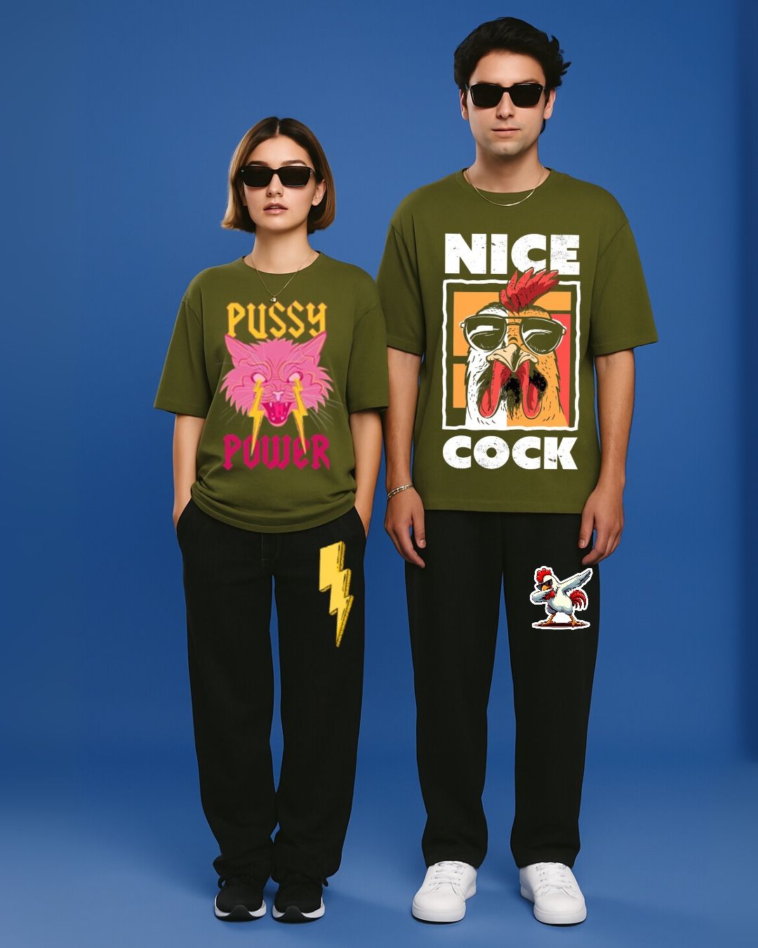 PROUD AND LOUD DUO CORDSET (OLIVE AND BLACK)