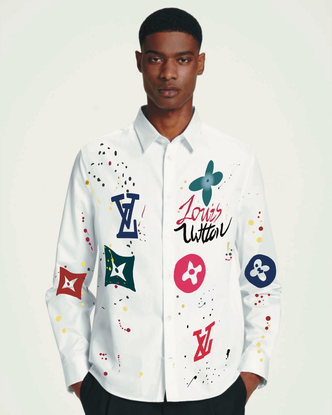 SPLASH MODE FULL SLEEVE BLACK SHIRT