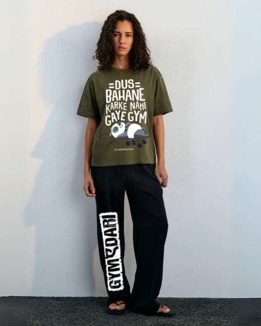 WOMEN'S BOLLYWOOD GYM CORDS (OLIVE AND BLACK)