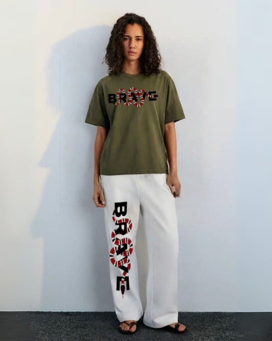 MEN'S BRAVE SNAKE CORDS (OLIVE AND WHITE)