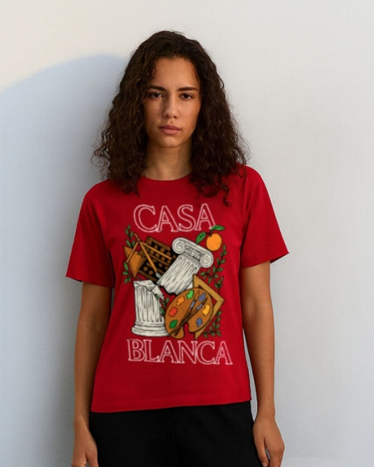 WOMEN'S CASABLANCA OVERSIZED TSHIRT (RED)