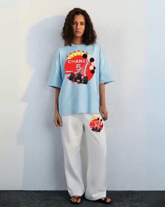 WOMEN'S CHANEL CORDS (BLUE AND WHITE)