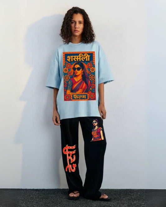 WOMEN'S DESI FILM CORDSET (BLUE AND BLACK)